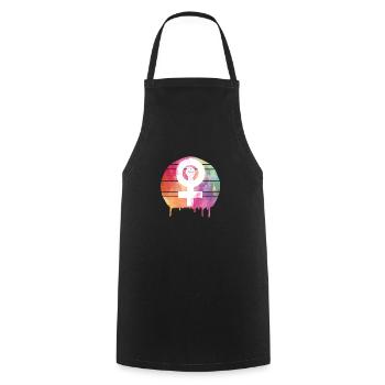 Feminismus Gleichberechtigung - Kochschürze - Schwarz - Vorne - AI Model Male 185 dark (185cm)