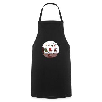Noël - Tablier de cuisine - noir - Devant - AI Model Male 185 dark (185cm)