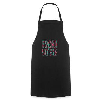 Funny present idea Bubaprints Christmas Beard - Cooking Apron - black - Front - AI Model Male 185 dark (185cm)
