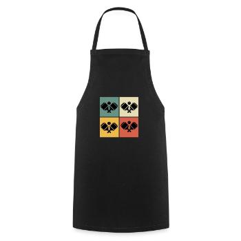 pickleball Retro Pickleball pickleball Vintage - Cooking Apron - black - Front - AI Model Male 185 dark (185cm)