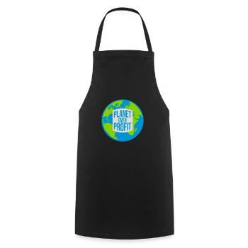 planet over profit Zitat - Kochschürze - Schwarz - Vorne - AI Model Male 185 dark (185cm)