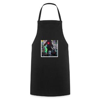 Series: distopia of christmas - Cooking Apron - black - Front - AI Model Male 185 dark (185cm)