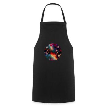 Galaxy Stars Universe - Cooking Apron - black - Front - AI Model Male 185 dark (185cm)