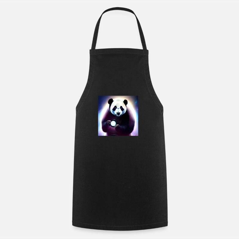 Un panda pour tous les cœurs - Tablier de cuisine - noir