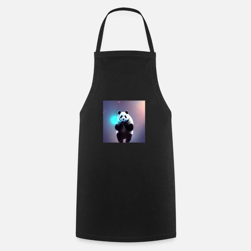 Un panda pour tous les cœurs - Tablier de cuisine - noir
