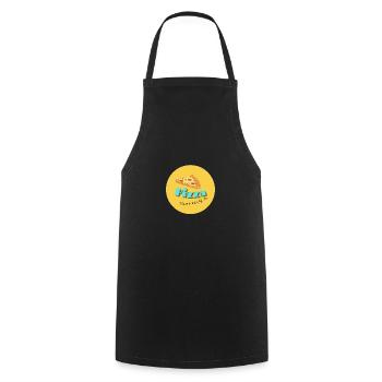 I Love Pizza - Kochschürze - Schwarz - Vorne - AI Model Male 185 dark (185cm)