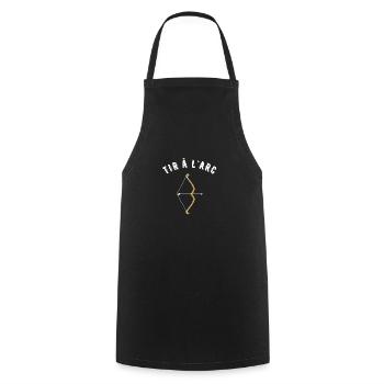 tir à l'arc - Tablier de cuisine - noir - Devant - AI Model Male 185 dark (185cm)