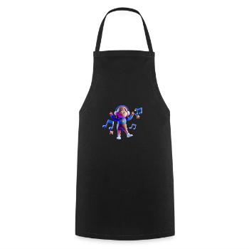 MUSIQUE DRÔLE 06 - Tablier de cuisine - noir - Devant - AI Model Male 185 dark (185cm)