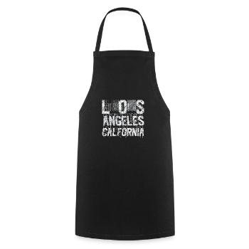 La usa plage été océan vagues de la mer californie - Tablier de cuisine - noir - Devant - AI Model Male 185 dark (185cm)