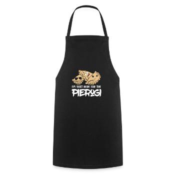 Je suis juste ici pour le Pierogi Polska Food Polish K - Tablier de cuisine - noir - Devant - AI Model Male 185 dark (185cm)