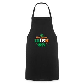 Mettez votre irlandais sur - Tablier de cuisine - noir - Devant - AI Model Male 185 dark (185cm)