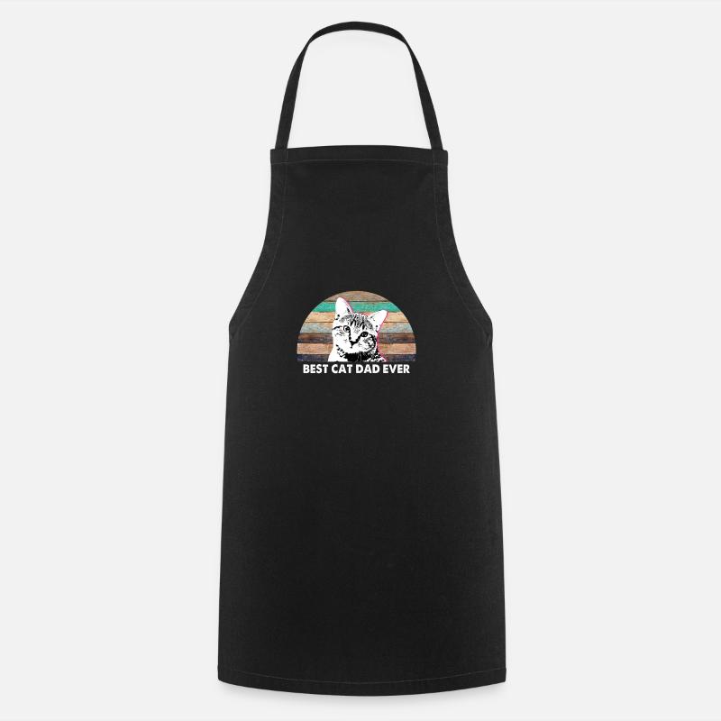 Best Cat Dad Ever - Cooking Apron - black