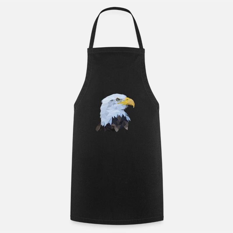 Eagle head polygon bird - Cooking Apron - black