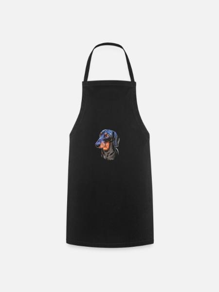Wiener dachshund sausage dog - Cooking Apron - black