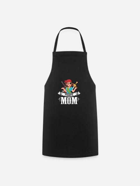 Cadeau de la mom pirate pour Une Mère Pirate - Tablier de cuisine - noir