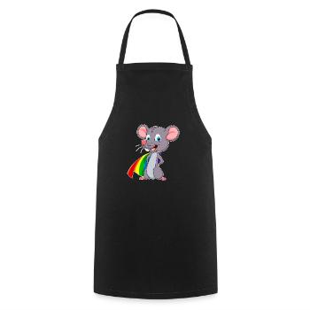 superhero mouse with rainbow cape lgbt gay - Cooking Apron - black - Front - AI Model Male 185 dark (185cm)