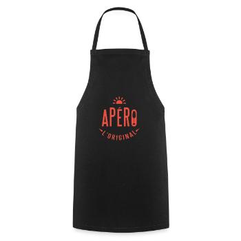 Original Apero - Kochschürze - Schwarz - Vorne - AI Model Male 185 dark (185cm)