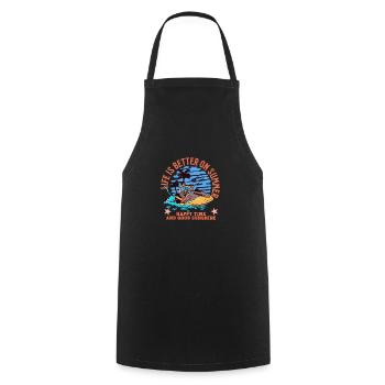LA VIE EST MEILLEURE EN ÉTÉ - Tablier de cuisine - noir - Devant - AI Model Male 185 dark (185cm)