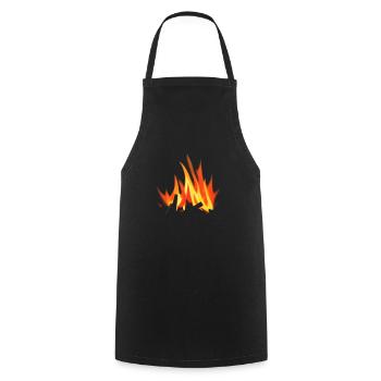 Campfire Camping Nature Forest Fire Outside Tent 7 - Cooking Apron - black - Front - AI Model Male 185 dark (185cm)