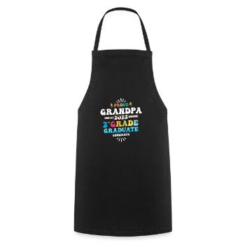 Proud Grandpa of a 2nd Grade Class of 2023 - Cooking Apron - black - Front - AI Model Male 185 dark (185cm)