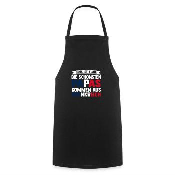 French French France - Cooking Apron - black - Front - AI Model Male 185 dark (185cm)