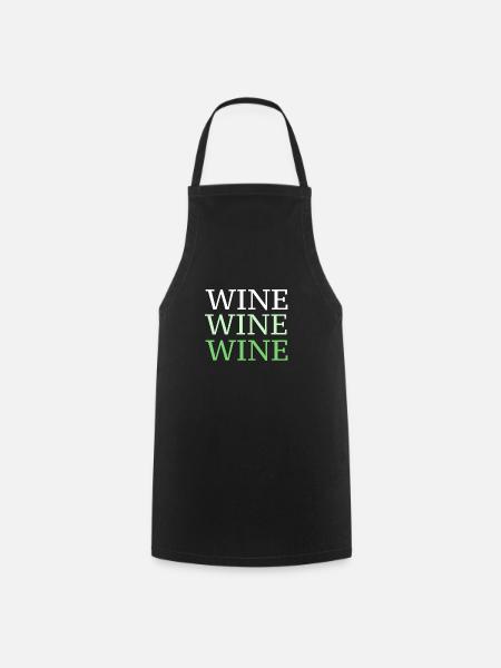 Wein Wein Wein - Kochschürze - Schwarz
