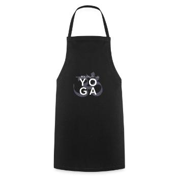 Fokus auf Yoga - Kochschürze - Schwarz - Vorne - AI Model Male 185 dark (185cm)