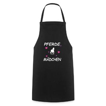 Pferde Mädchen Reiterin - Kochschürze - Schwarz - Vorne - AI Model Male 185 dark (185cm)