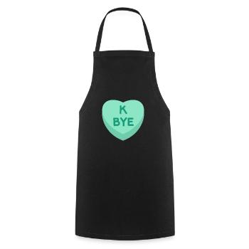 K BYE Herz Candy/Herz Süßigkeiten - Kochschürze - Schwarz - Vorne - AI Model Male 185 dark (185cm)