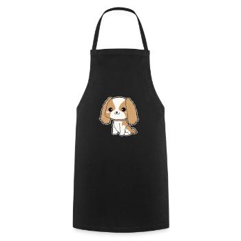Cavalier King Charles Spaniel - Kochschürze - Schwarz - Vorne - AI Model Male 185 dark (185cm)