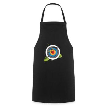 Archer Target Compound Bow - Cooking Apron - black - Front - AI Model Male 185 dark (185cm)