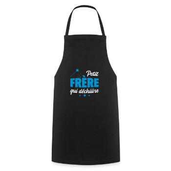 Petit-frère qui déchire - Tablier de cuisine - noir - Devant - AI Model Male 185 dark (185cm)