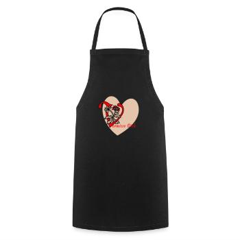 miss you - Cooking Apron - black - Front - AI Model Male 185 dark (185cm)