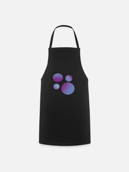 purple blue Planets - Kochschürze - Schwarz