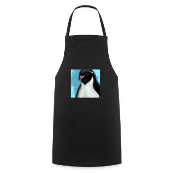 Pinguin - Kochschürze - Schwarz - Vorne - AI Model Male 185 dark (185cm)