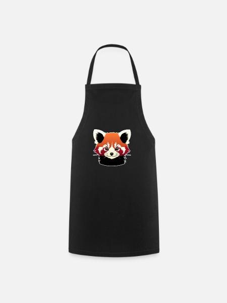 Roter Panda (Katzenbär) - Kochschürze - Schwarz