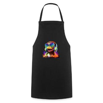 Cool Baby Crocodile with Headset Gift Crocodile - Cooking Apron - black - Front - AI Model Male 185 dark (185cm)