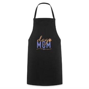 CHIEN maman Design, chien maman chien maman typographie - Tablier de cuisine - noir - Devant - AI Model Male 185 dark (185cm)