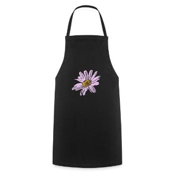 Flower pastel flower flowers pastel flowers lilac - Cooking Apron - black - Front - AI Model Male 185 dark (185cm)