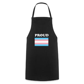 Trans Pride transpride Flag - Cooking Apron - black - Front - AI Model Male 185 dark (185cm)