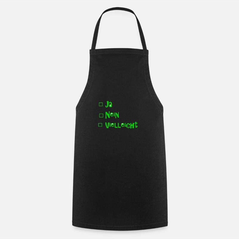 Yes No Maybe - Cooking Apron - black