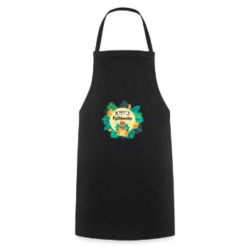Cadeau drôle de Noël de masque à l'ananas d'Hawaï - Tablier de cuisine - noir - Devant - AI Model Male 185 dark (185cm)