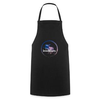 Scandinavie en disant - Tablier de cuisine - noir - Devant - AI Model Male 185 dark (185cm)