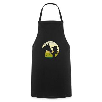 Rider Western équitation Western rider horse - Tablier de cuisine - noir - Devant - AI Model Male 185 dark (185cm)