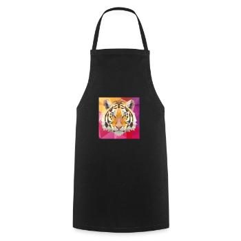 WengChunMH Tiger 2 - Kochschürze - Schwarz - Vorne - AI Model Male 185 dark (185cm)