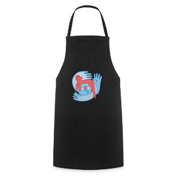 Handface - Cooking Apron - black - Front - AI Model Male 185 dark (185cm)