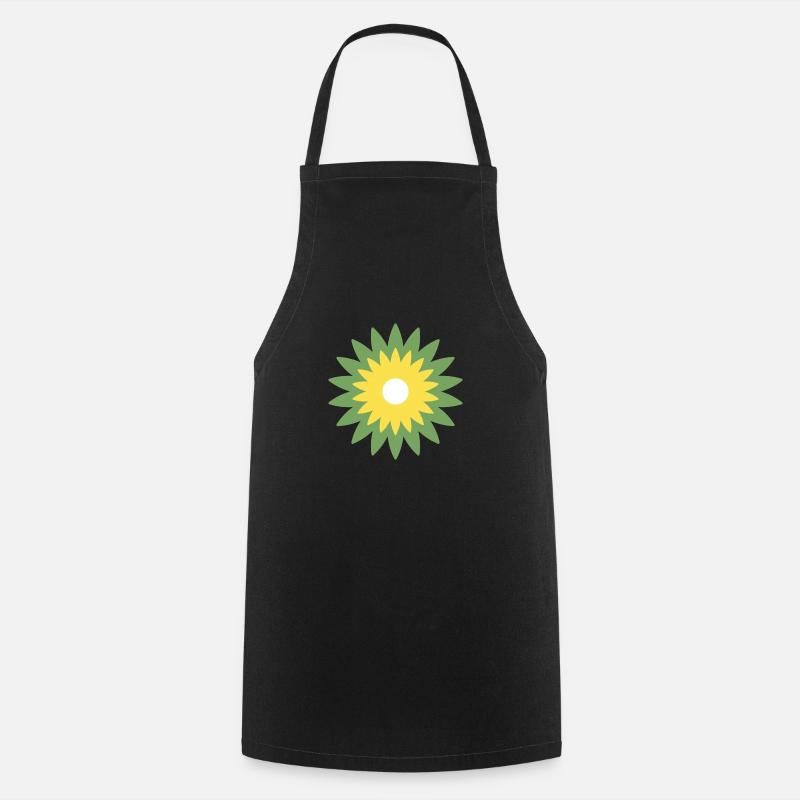 Blume - Kochschürze - Schwarz