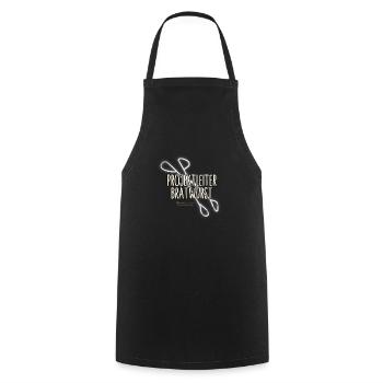 Grill T-Shirt Projektleiter Bratwurst Grillzange - Kochschürze - Schwarz - Vorne - AI Model Male 185 dark (185cm)