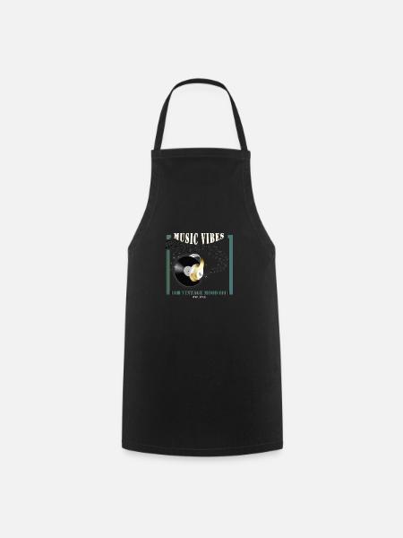 MUSICVIBES-le temps de la belle musique - Tablier de cuisine - noir