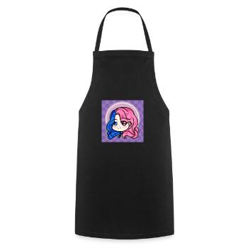 Tiffany marie chibi with background - Cooking Apron - black - Front - AI Model Male 185 dark (185cm)